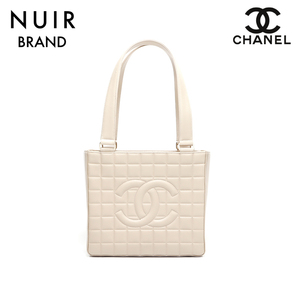 シャネル CHANEL ハンドバッグ チョコバー ココマーク レザー ベージュ