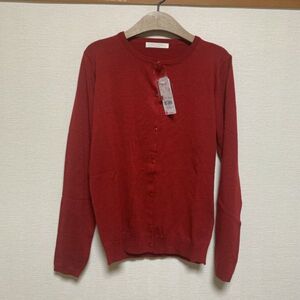 ヒートセラークルーネックカーデ　 chocol raffine robe F レッド 【MA-525】