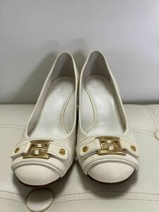 TORY BURCH　トリーバーチ　ウエッジソール　パンプス　ホワイト　23cm 5000円より値下げ