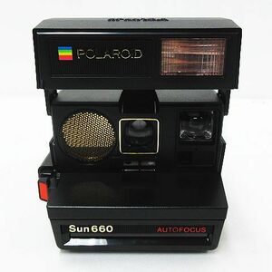 ■ 動作未確認 ジャンク 現状品 当時物 POLAROID ポラロイド Sun 660 AUTOFOCUS オートフォーカス インスタントカメラ ストラップ 取説付