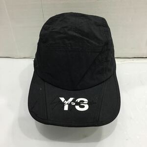 【Y-3 ワイスリー】DY9350 FOLDABLE ロゴプリント ワークキャップ ブラック ナイロン 2411oki h