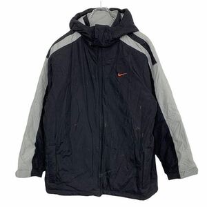 NIKE 中綿ジャケット キッズ L 152-158 ブラック グレー ナイキ スポーツ アウター 古着卸 アメリカ仕入 t2112-3358