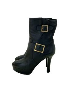 JIMMY CHOO◆ショートブーツ/36.5/BLK/レザー