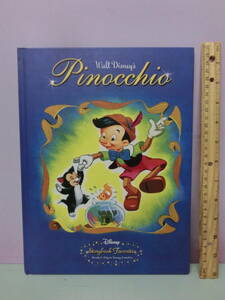 ディズニー ピノキオ◆ハードカバー 洋書 絵本 28ページ ビンテージ◆Disney Pinocchio Book 本 ジミニークリケット ゼペット