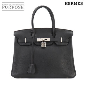 新品同様 エルメス HERMES バーキン30 ハンド バッグ トリヨンクレマンス ブラック □N刻印 シルバー 金具 Birkin 30 90261550