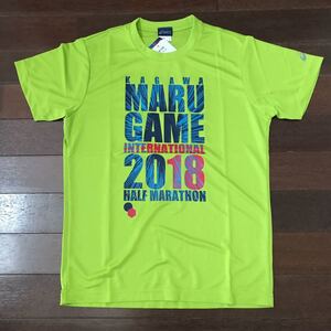 未使用品 2018 香川丸亀国際ハーフマラソン 参加賞Tシャツ Size M アシックス製