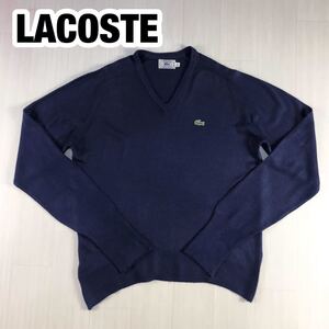 IZOD LACOSTE アイゾッドラコステ ニットセーター M ネイビー ラグランスリーブ