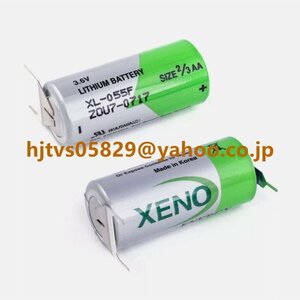 新品 XENO XLP-055F XL-055F 3.6V バッテリー 交換用 リチウムイオン電池 2/3AA 3.6V 1650mAh バッテリー 非充電式バッテリ はんだ付けラグ