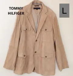 TOMMY HILFIGER／スウェード　ジャケット　Ｌサイズ　ベージュ系