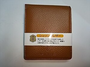 ハッシュパピー 純札入れ【新品 未使用】即決 二つ折り財布 茶 パス入 シュリンクレザー HP5305 本革 良品 小銭入れ無し　格安 特価