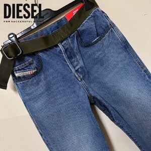 正規品/サンプル品/W30■アウトレット品■定価63,800円■DIESEL ディーゼル メンズ ベルト付き ストレートデニム レギュラーフィット P60