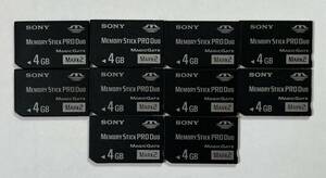 ★送料無料★ SONY/ソニー memory stick pro duo 4GB 10枚まとめ売り メモリースティック/PSP/メモリーカード フォーマット済み動作品