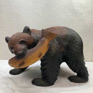 置物 熊 彫刻 くま 木彫り インテリア 動物 クマ 