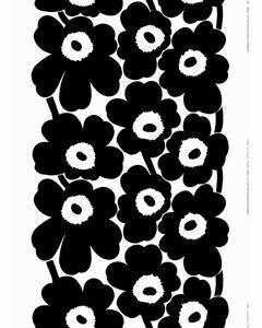 Unikko 生地　マリメッコ ウニッコ　1m ホワイト×ブラック　marimekko