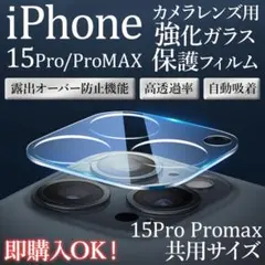 iPhone15Pro&15ProMAX 兼用 カメラフィルム ガラスフィルム
