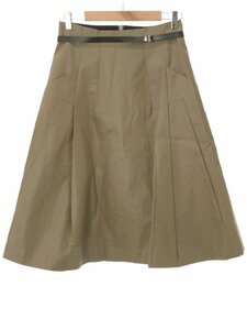 TOGA PULLA トーガ プルラ Laminate Cotton Skirt ラミネート加工レザーベルテッドロングスカート ベージュ 38 TP42-FG229 IT6B4DU7DT8M