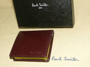 040W　新品本物即決　ポールスミス　Paul Smith　牛革/羊革　イタリアンカーフ　小銭入れ　コインケース　箱付き