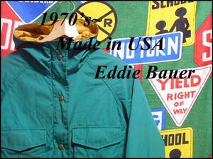 ★小さめ★ Eddie BauerビンテージマウンテンパーカXS~S緑70s80s