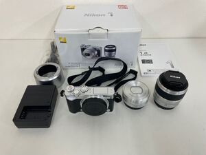 【F675-j】Nikon 1 J5MODEL DOUBLE ZOOM KIT 稼動品　付属品有り　デジタルカメラ