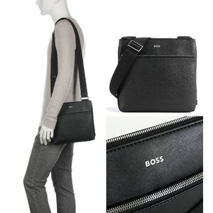 新作■BOSS■クロスボディバッグ■ボス■ストラクチャードレザー エンベロープバッグ■HUGO BOSS■ヒューゴボス　ショルダーバッグ