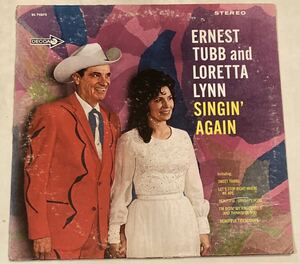 【当時物】レコード　ERNEST TUBB and LORETTA LYNN SINGIN’ AGAIN アーネストタブ　ロレッタリン