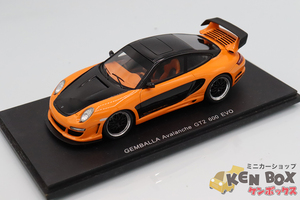 USED S=1/43 Spark スパーク S0718 GEMBALLA Avalanche ゲンバラ アバランチェ GT2 600 EVO オレンジ/黒 中国製 現状渡し