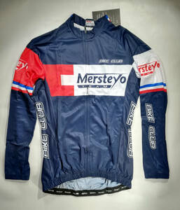 訳あり新品　Mersteyo サイクルジャージ　⑤ ネイビー 長袖　XLサイズ　上下セット サイクリングウェア 後ろポケットあり 自転車