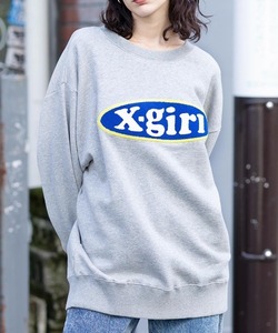 「X-girl」 スウェットカットソー X-LARGE アッシュ レディース