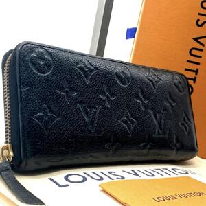 極美品/鑑定済●LOUIS VUITTON ルイヴィトン メンズ ジッピーウォレット 長財布 アンプラント モノグラム クレマンス 黒 ブラック レザー