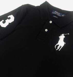 RALPH LAUREN （ラルフローレン）ポロシャツ　CLASSIC FIT ブラック　ビック ポロマーク　 サイズM（10－12）UnisexOK