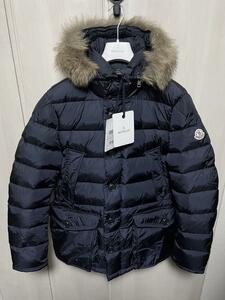 新品・本物保証☆ MONCLER CLUNY クルーニー コヨーテファー ダウンジャケット TG5 ネイビー色