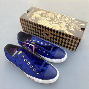 ジョジョの奇妙な冒険 限定コラボ CONVERSE ALL STAR OX JOⅡネイビー 26.5cm 新品 jojo 承太郎ALLSTARオールスター チャックテイラー 別注