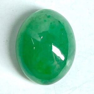 含浸なし!!ソ付き!!1円〜!!≪天然本翡翠2.374ct≫j 約9.17×7.23mm ルース 裸石 宝石 jadeite ヒスイ カボション CC0/DF0テEA5◎ w4す57