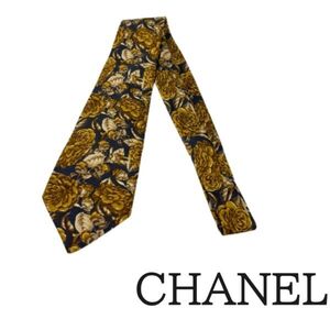 【美品】　シャネル　シルク 100%　ネクタイ　CHANEL　c22