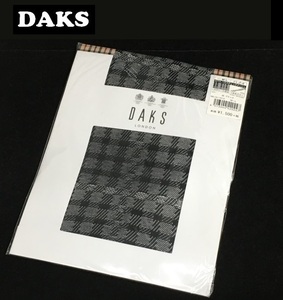 【DAKS】（NO.8722）ダックス　タイツ　ハウスチェックメッシュ　ブラック 35デニール相当　M-L　未使用