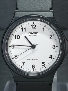 新品 CASIO カシオ スタンダードウォッチ MQ-24-7BLL アナログ クォーツ 腕時計 ホワイト文字盤 ステンレス ラバーベルト 新品電池交換済み