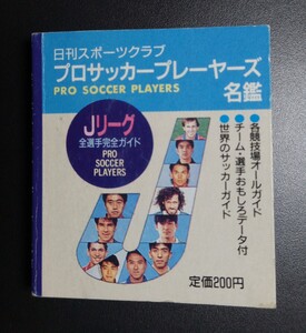 売り切り！☆ダンボール補強・防水対策発送☆90s☆Jリーグ☆プロサッカープレーヤーズ名鑑☆当時物☆ミニ選手名鑑☆日刊スポーツクラブ☆