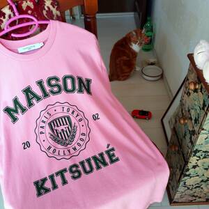 正規品★Maison KITSUNE 定価¥24200★カレッジ風Tシャツ★ユニセックス★メンズXS レディースM,L★新品同様