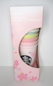 ♪未使用！ STARBUCKS COFFEE(スターバックスコーヒージャパン㈱)SAKURA2020リユーザブルカップ473mlセット＆バッグ/さくら/桜/お箱入り