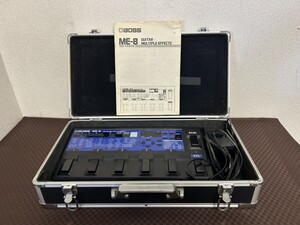 A3　BOSS　ボス　ME-8　マルチエフェクター　GUITAR MULTIPLE EFFECTS　ハードケース付き　通電確認済み　説明書付き　現状品