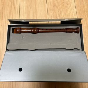 （D36）YAMAHA RECORDER（0182） ヤマハ 木製 箱付き 楽器 縦笛 型番不明