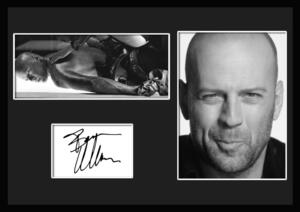 10種類!Bruce Willis/ブルース・ウィリス/俳優/映画/CM/テレビ/サインプリント&証明書付きフレーム/BW/モノクロ/ディスプレイ(6-3W)