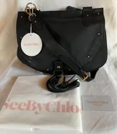 未使用品【See By Chloe】コリンズ　サドルレザーバッグ　2way