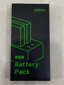 B4J313◆新品未開封◆ SURFOLA Battery Pack AB30 1350mhバッテリー×2 USBケーブル付き アクションカメラ充電器 