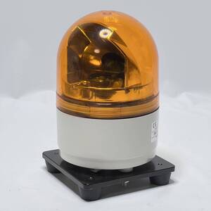 パトライト RHE-12 LED小型回転灯 φ100MM DC12V 台座付き 黄色 ★381