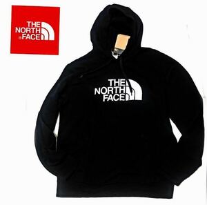 新品■ザノースフェイス ／THE NORTH FACE ■プルオーバーパーカー ■MADE IN Macedonea サイズ(USA XL)コットン100% 裏起毛 、ブラック/白