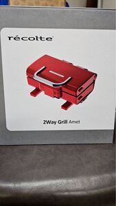 recolte◆ホットプレート/RWG-1(R)/2ウェイグリルアメット/2way grill amet/レッド　 イワタニ