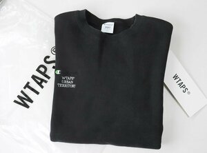 WTAPS × Champion ◆ クルーネック スウェットシャツ (C8-X016) 黒 Lサイズ トレーナー 裏起毛 ダブルタップス チャンピオン◆13/ BT20