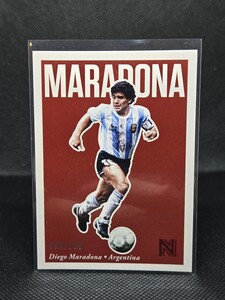 Diego Maradona 2017 Panini Nobility Soccer ベース レッドパラレル 199枚限定 アルゼンチン マラドーナ