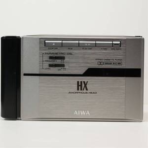 11) AIWA アイワ HX ステレオカセットプレイヤー HS-PX30 ポータブル シルバー 日本製